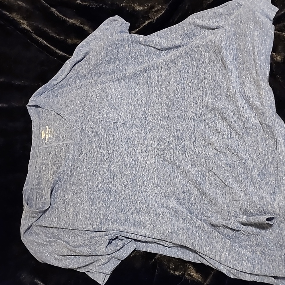 Blue heathered boyfriend t